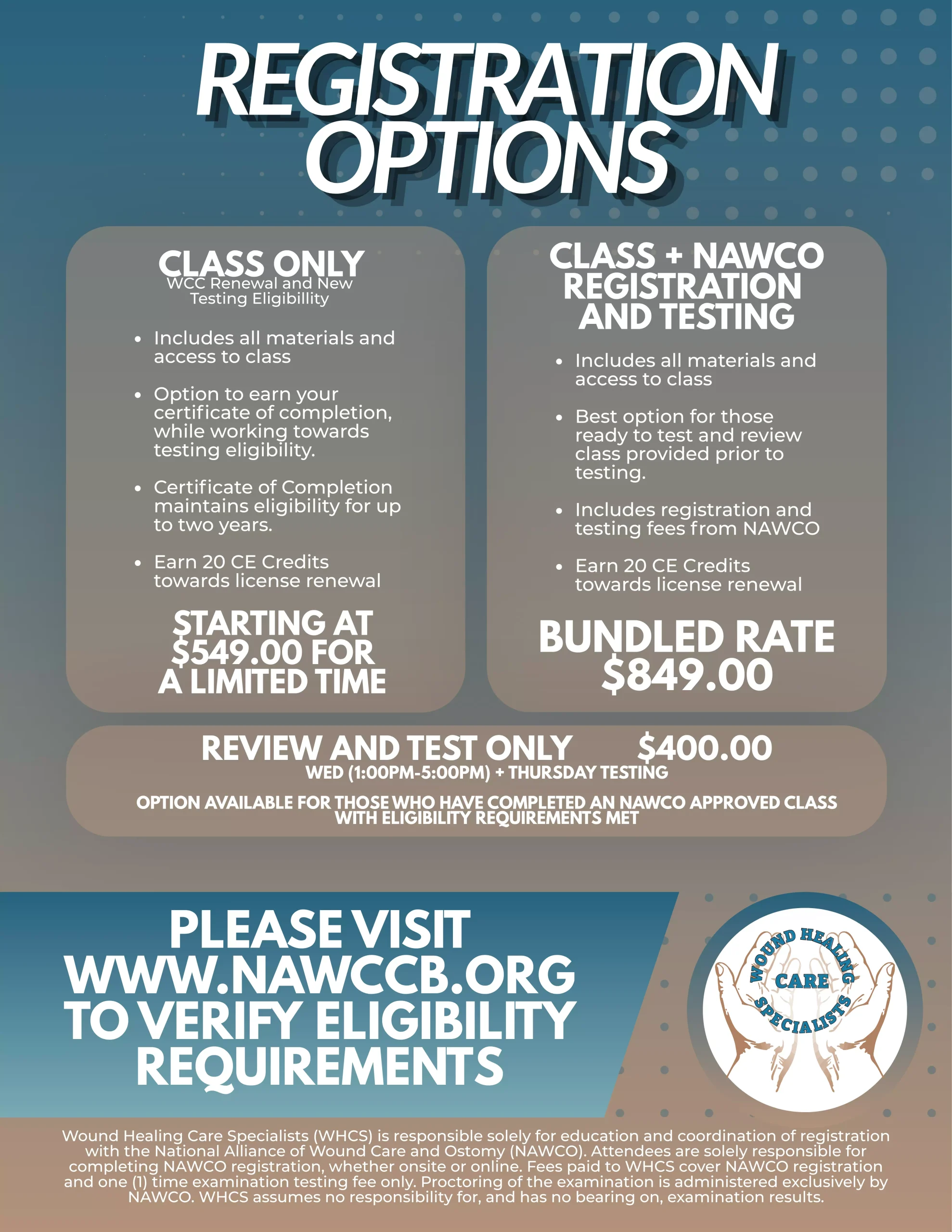 Wound Care Certification Course Anaheim flyer page 2